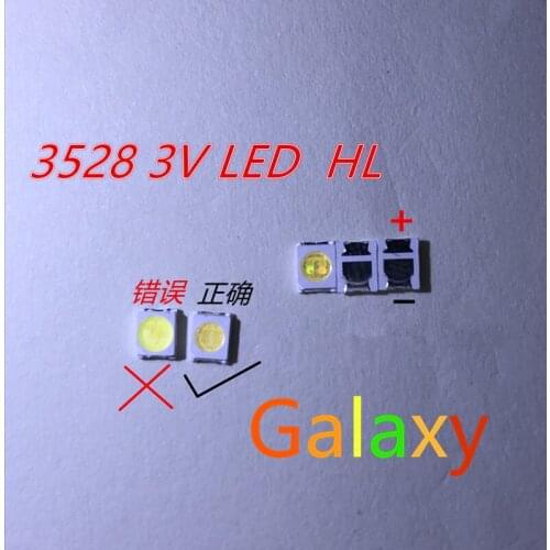 4000pcs/lot HONGLI TRONIC DOUBLE CHIPS LED Backlight 1210 3528 2835 1W 3V 110LM Cool white LCD Backlight for TV TV Application