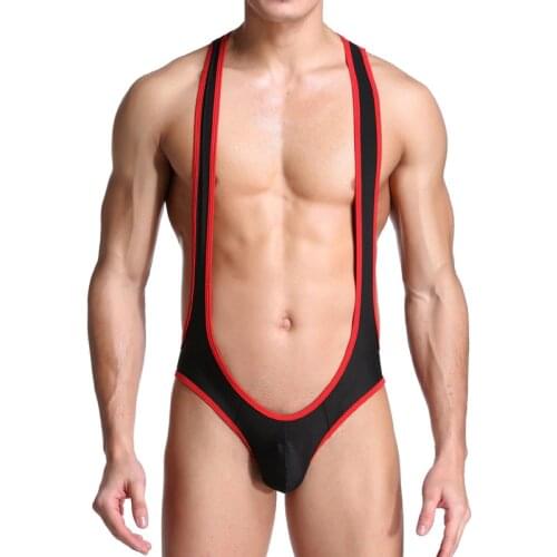 Stretch Shaper Open Back Leotard Sexy Mens Underwear Bodysuit Male Jumpsuits Wrestling Singlets Guy Jockstrap Shaper One-piece