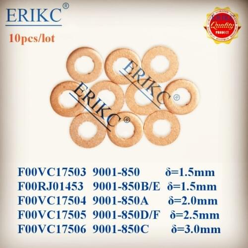 ERIKC F00vc17502 Injector Copper Washer F 00v C17 502 Size: 7.1*15*1.00mm Parts Washer Ring Thickness=1mm F00v C17 502