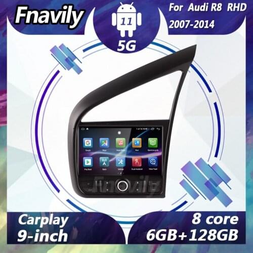 Fnavily 9'' Android 11 Car Dvd Player For Audi R8 RHD Car video GPS Navigation 5G DSP multimedia Radio stereos mp3 2007 - 2014