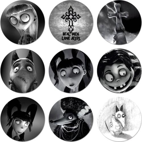 Frankenweenie dog Sparky Badge Brooch Pin Accessories For Clothes Backpack Decoration gift 58mm