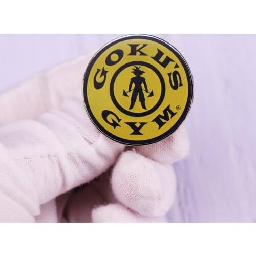 Gokus Gym Pin Anime DragonBall Z Inspried Brooch Funny Novelty Badge Fashion Jewelry Accessory