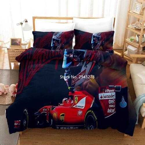 Racing Bedding Set 3D-Printed Duvet Cover Sheet Linen Cover Pillowcase Twin Bed/King Bed/Child Room Bedding Deluxe Full Size