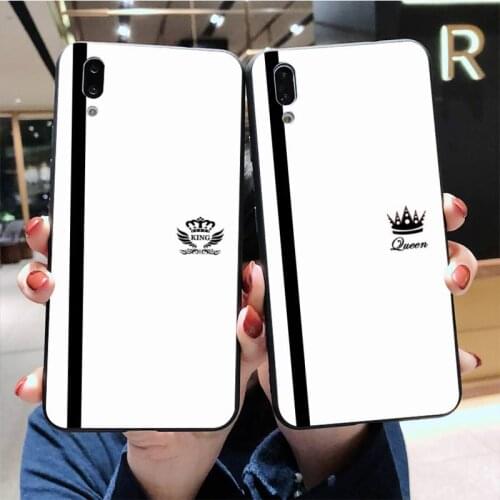 King Queen Lovers Couple Coque Shell Phone Case For Vivo Y91c Y17 Y51 Y67 Y55 Y93 Y81S Y19 V17 vivos5