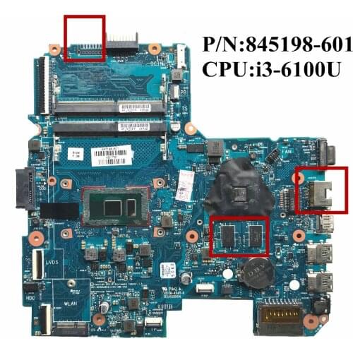 SZWXZY For HP 340 G3 Laptop Motherboard With I3-6100U DDR4 845198-601 845198-501 6050A2811101-MB-A01 100% Working