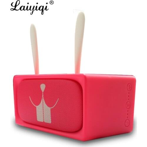 Laiyiqi wolf Rabbit lovely wireless bluetooth speaker Christmas Gift cute toy cartoon kid child game dual speakers caixa de som