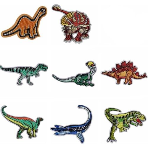 Cartoon Dinosaur Jurassic Park Patch Embroidered Ironing Stickers Patches For Clothes Iron On Patches Movies Parches Anime Decor