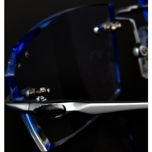 Rimless Glasses Prescription Glasses Titanium Frame Mens Optical Glasses Myopia Hyperopia Progressive Prescription 103