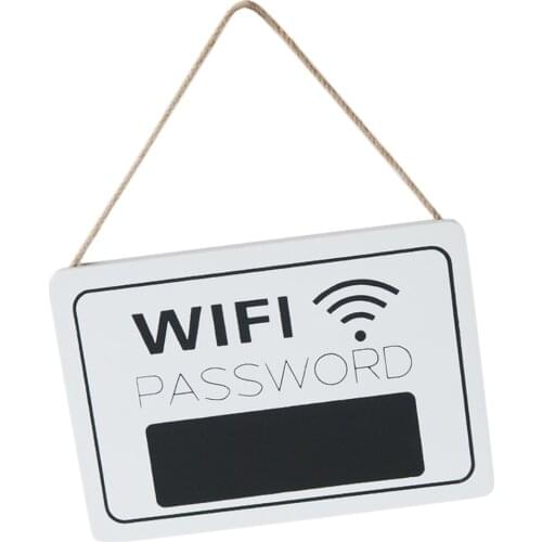 Single-sided WiFi Password Chalkboard, Wall Hanging Wooden Plaque, Wooden Internet Sign for Wall Door Home Cafe Bar Decor