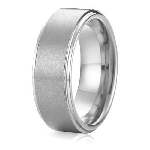 Anniversary gift classic handmade custom 8mm men aircraft grade titanium ring jewelry wedding bands