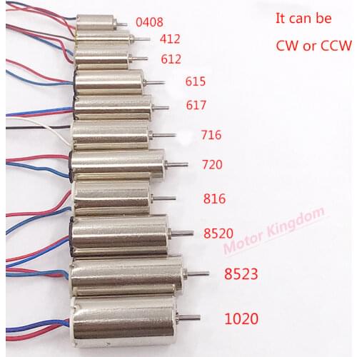 DC3V 3.7V 0408,412,612,615,617.716,720,816,8520,1020,8523 Ultrahigh Speed Coreless Motor RC Drone Tail Engine UAV Accessories