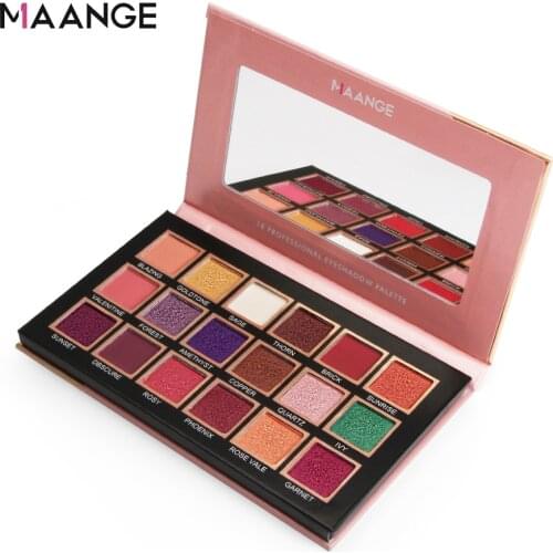 The Manufacturer Sells Maange 18 Hue Color Disk Pearlescent Matte Chameleon Fairy Eye Shadow Disk Hot Sale Gift for Girl