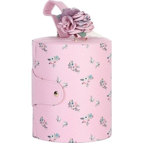 Simple packaging jewelry storage box creative round multi-layer portable packaging box outdoor portable jewelry box