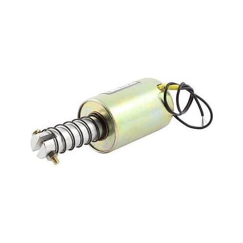 DC12V Pull Type Wired Spring Plunger Solenoid Electromagnet 10mm/4.5kg 0mm/8kg