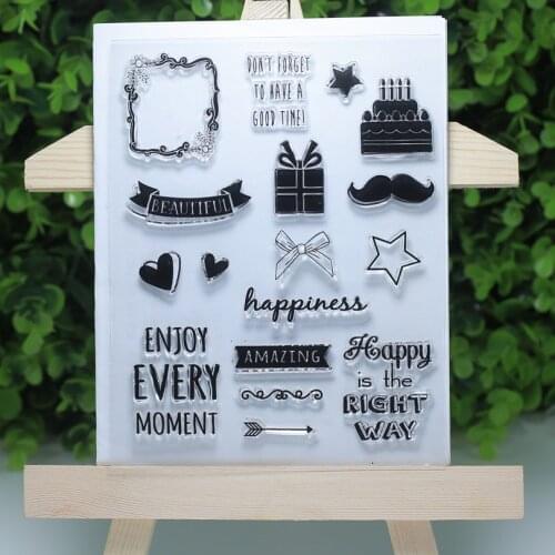 Amazing moment Good time transparent clear stamps for Scrapbooking/Card Making/Stamp set stationery birthday Decoration Supply