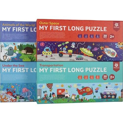 PWO Kids Early Educational Baby Colorful Cartoon Popular Interesting Large Pieces Jigsaws Paper Puzzle Toy More Than 3 Years Old