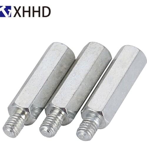 Hex Carbon Steel Male Female Standoff Stud Board Threaded Hexagon Pillar PC Computer PCB Motherboard Spacer Bolt Screw M3 M4