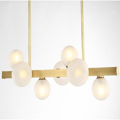 Modern Light Luxury Chandeliers Pipe Suspension Horizontal Chandelier Dining Room Ceiling Hanging Lamp Kitchen Island Droplight
