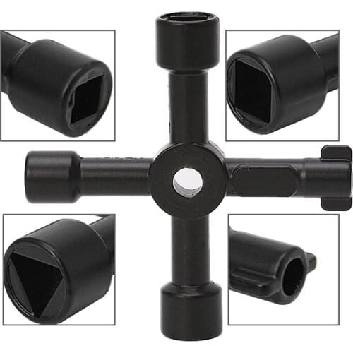 Universal Cross Key Wrench for Train Electrical Elevator Cabinet Square Triangle