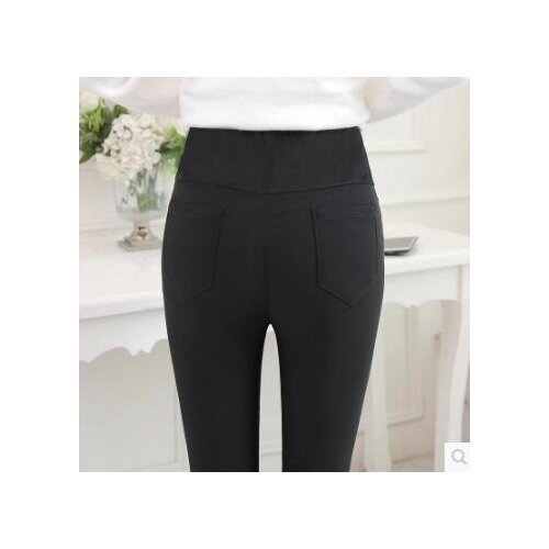 Spring Maternity Leggings Pants Clothes For Pregnant Women Warm Knitted High Waist Suspender Pregnancy Trousers