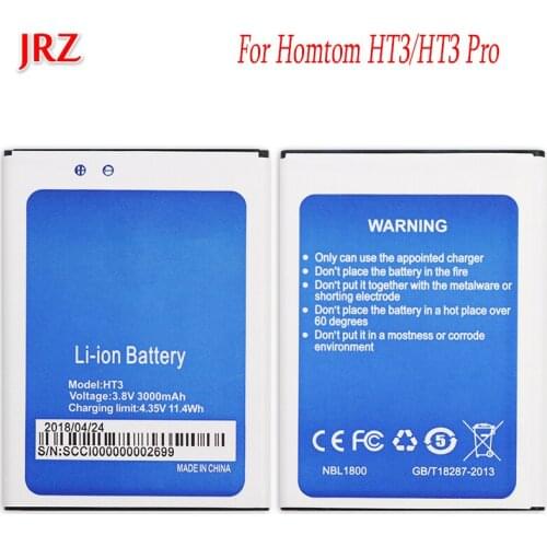 10PCS/LOT For Homtom HT3 Battery for Homtom HT3 PRO Batterie Bateria Accumulator AKKU 3000mAh