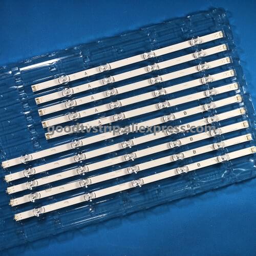100%NEW 0riginal 10 PCS(5*A 5*B) LED backlgith strip for 49LB5500 LC490DUE Innotek DRT 3.0 49 A B 6916L-1788A 1789A 1944A 1945A