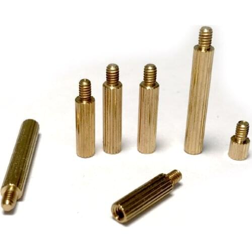 100pcs M2 3mm-28mm Copper Pillar Column Round Standoff Spacer Support Solid Brass Male-Female Female Nut For CCTV PCB Board