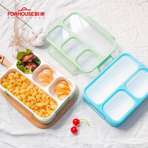 1000ml Lunch Boxs Food Fruit Storage Container Portable Bento Box Anti Leakage For Children with Spoon