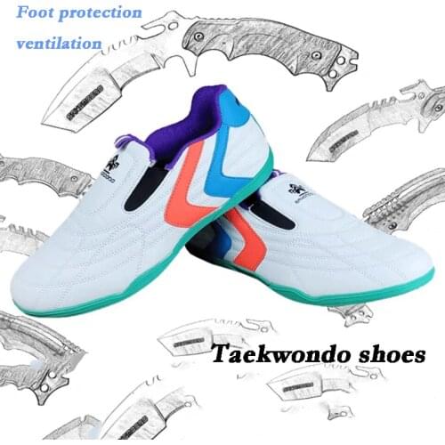 2021 hot sale High-quality taekwondo shoes white colors breathable Karate Martial Arts shoes size 26-47