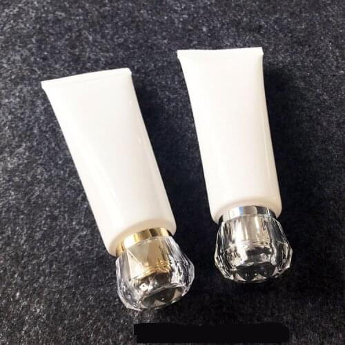 300pcs/lot 80g 80ml White Empty Plastic Squeeze Bottle Cosmetic Facial Cleanser Hand Cream Soft Tube