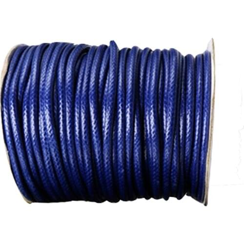 50yards/roll+3.5mm Navy Blue Korea Polyester Wax Cord Waxed Rope Thread+DIY Jewelry Accessories Bracelet Necklace Wire String