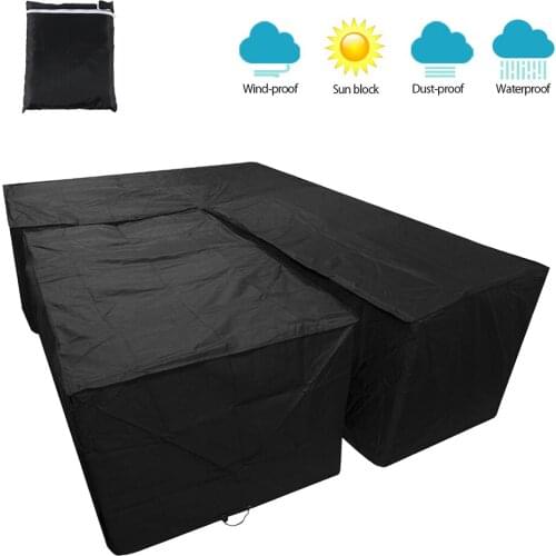 Outdoor Furniture Covers Waterproof Rain Snow Dust Wind-Proof Anti-UV Polyester Fiber Garden Lawn Patio Furniture Covers