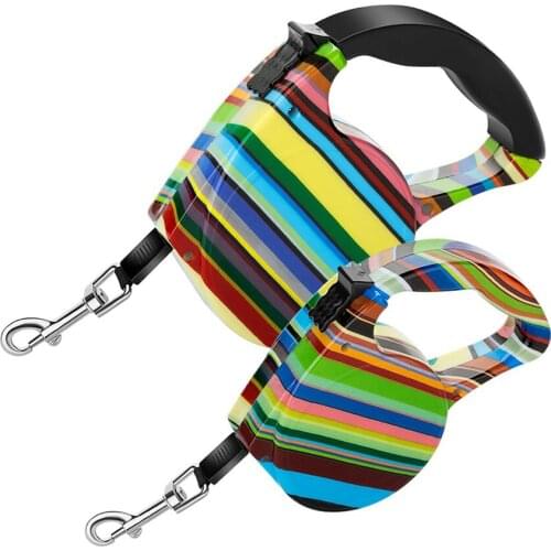 Colorful Retractable Dog Leash Extending Puppy Walking Leads Pet Dog Running Leashes Hands Freely Great For Walking Dog