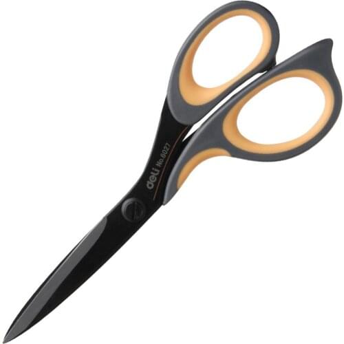 Deli Black Stainless Steel Scissors Home Tailor Scissor Kitchen Knife Cutter Tool Business Office Supply Cutting Stationery