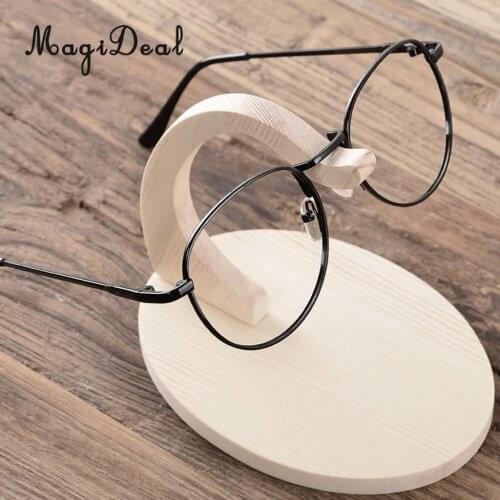 Wooden Glasses Display Rack Sunglass Stand Shelf Hanging Bracket Watches Jewelry Display