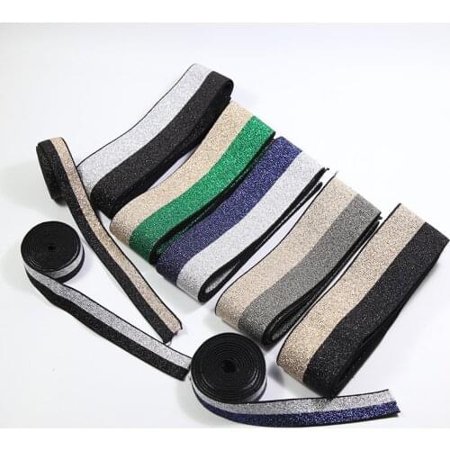 Double color yarn Elastic bands for clothes 15~38MM Elastic ribbon DIY Sewing Accessories rubber band elastic bands for fit