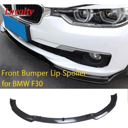 Loyalty for 2017- 2018 BMW 3 Series F30 Exterior Front Bumper Lip Spoiler Trim Carbon Fibre Black Car Accessories