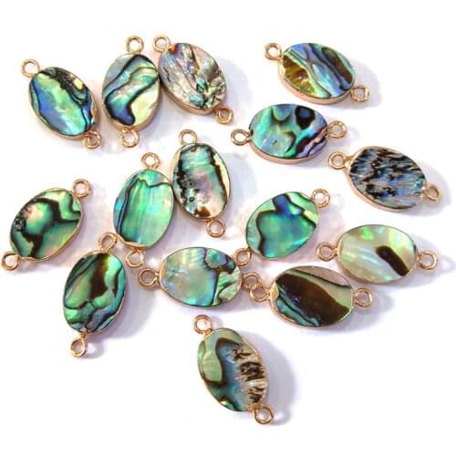 Natural Shell Pendant Connectors Exquisite Multiple Shapes Abalone Shell Link Charms for Jewelry Making Necklace Bracelet Gift