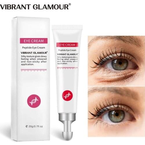 VIBRANT GLAMOUR Eye Cream Peptide Collagen Serum Anti-Wrinkle Anti-Age Remover Dark Circles Eye Care Against Puffiness And Bags