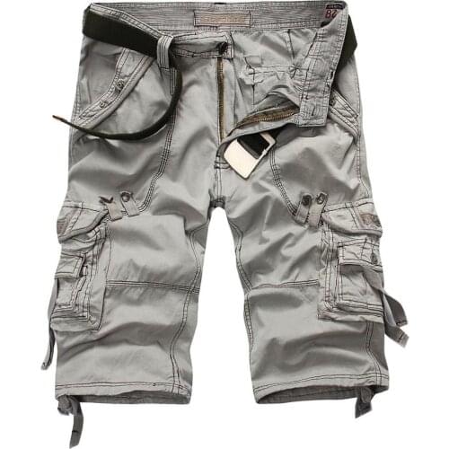 Men Casual Shorts Summer Military Cargo Shorts Mens Tactical Shorts Multi-Pocket Mens Cropped Trousers Men Cotton Plus Size 42