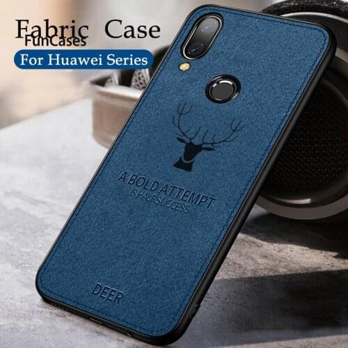 Soft Edge High Quality Cloth Case For Huawei Y9 Y7 Y5 Y6 P 2019 P20 Mate20 Lite Pro Nova 4 3i Honor V20 8X 9lite 7C 7A New Case