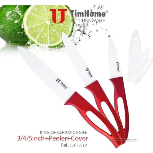 Beauty Gifts Zirconia Ceramic Knife Set Kitchen knives fruit paring knife 3" 4" 5"inch+ Peeler with covers