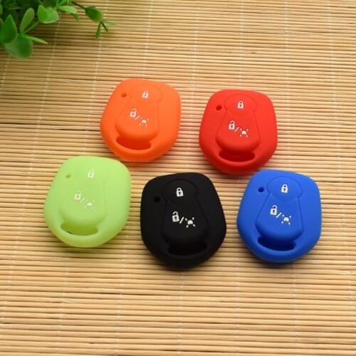 Car Key Silicone Cover set protect Shell for SSANGYONG ACTYON KYRON REXTON 2 two buttons remote repair Rubber FOB Cover cap skin