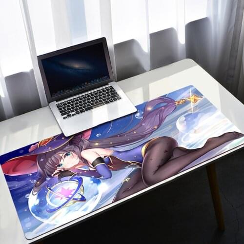 Genshin Impact Mona Gamer Desk Accessories Large Mouse Pad Anime Csgo Cheap Gaming Laptop Pad Table For Office Computer Mat Diy