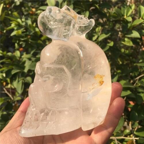 Natural cranium amethyst quartz crystal Stones wedding home decoration chakras treatment Halloween DIY gift Reiki skulls