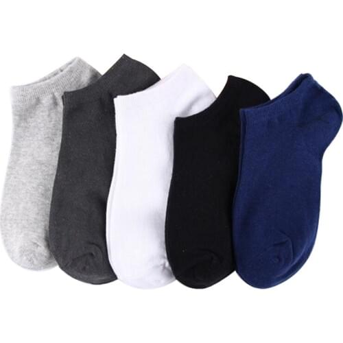 5 Pairs Men Ankle Socks Summer Autumn Breathable Cotton Mens Socks Boat Short Ankle Invisible Socks Casual Male Sock Meias Sox