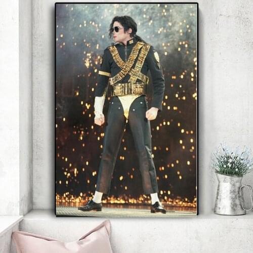 Michael Jackson Vocal Concert Poster and Prints Classic Pose Canvas Painting on Wall Art Superstar Pictures Home Decoration