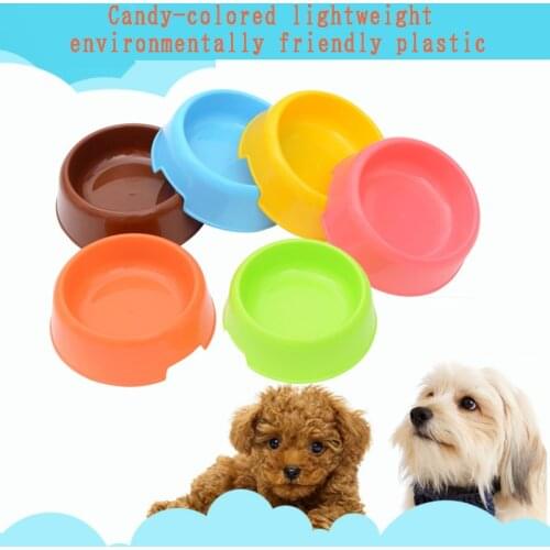 Plastic dog bowls, food bowls and water bowls for dogs, cats or other small animals, available in many colors