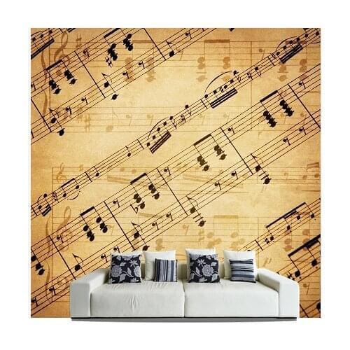 Custom papel DE parede para sala, Sheet Music murals for bedroom living room TV wall vinyl waterproof which wallpaper