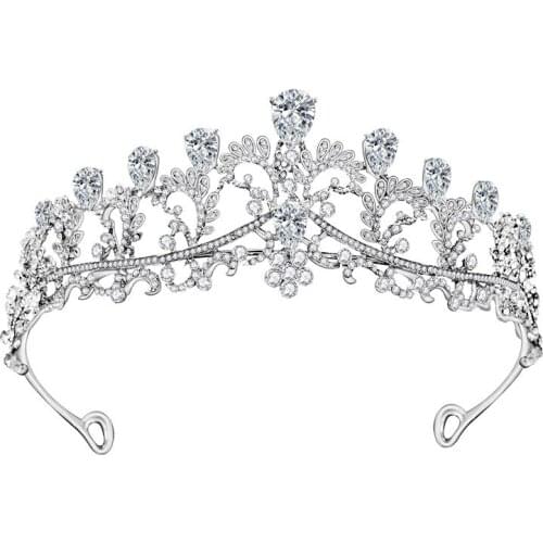 Bridal Crown Headwear Luxury Rhinestones Inlaid Headband for Female Wedding Birthday Hair Accessories HSJ88